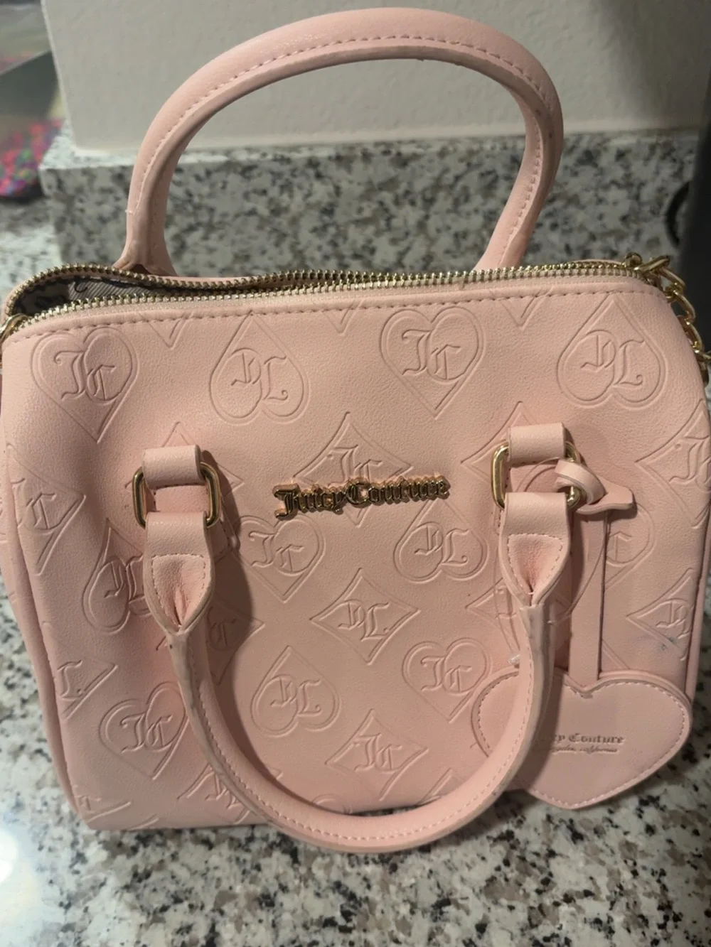 Juicy Couture Light Pink Embossed Satchel